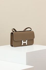 	 Hermes Long Constance Taupe Epsom Leather Bag 24cm - 6