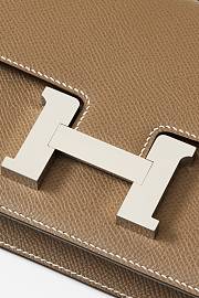 	 Hermes Long Constance Taupe Epsom Leather Bag 24cm - 4