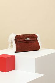 Hermes pochette Pochette Kelly chestnut brown/ecru - 22 x 7 x 13cm - 6