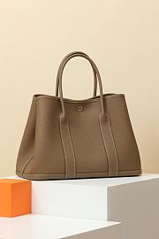 Hermes Garden Party Togo Taupe Bag - 36x26x17cm - 5