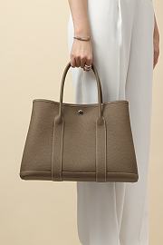 Hermes Garden Party Togo Taupe Bag - 36x26x17cm - 4