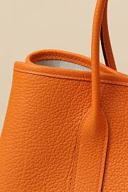 	 Hermes Garden Party Togo Orange Bag - 36x26x17cm - 5