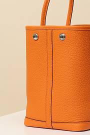 	 Hermes Garden Party Togo Orange Bag - 36x26x17cm - 3