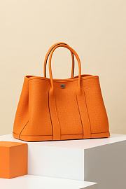 	 Hermes Garden Party Togo Orange Bag - 36x26x17cm - 2