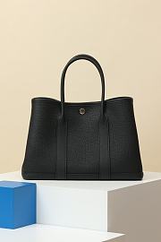 	 Hermes Garden Party Togo Black Bag - 36x26x17cm - 1