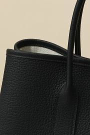 	 Hermes Garden Party Togo Black Bag - 36x26x17cm - 4