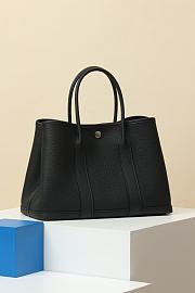 	 Hermes Garden Party Togo Black Bag - 36x26x17cm - 5