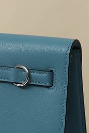 	 Hermes Kelly Danse Anate Blue Swift Bag - 22x 17 x 7cm - 4