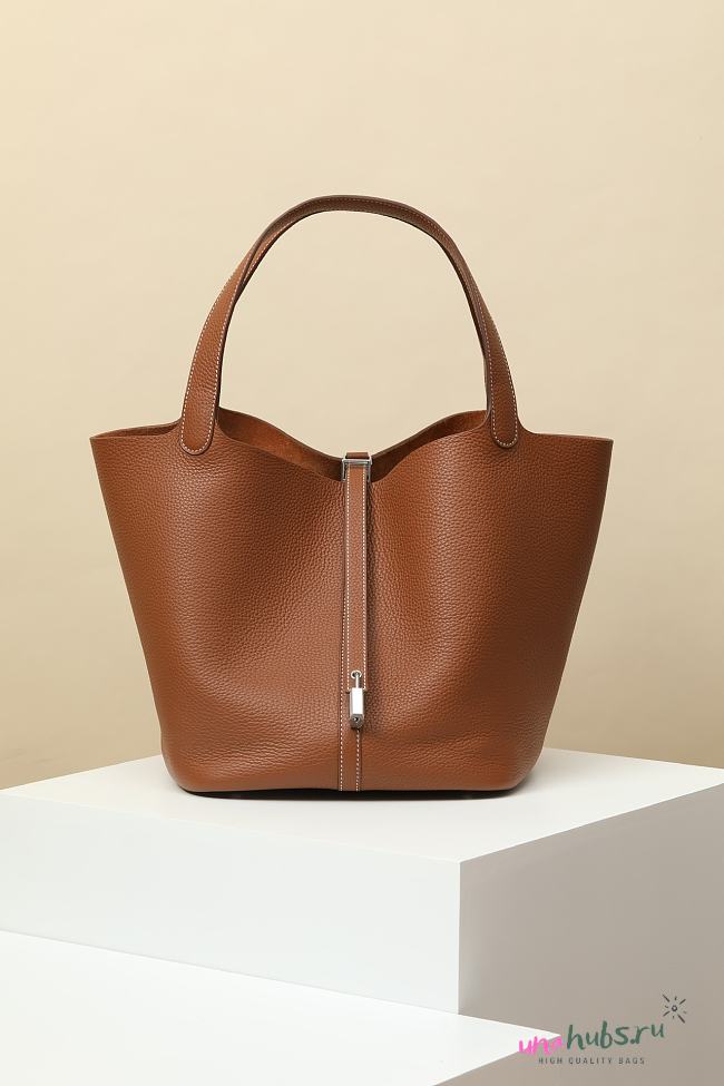 Hermes Picotin 26 Rose Brown Palladium Hardware - 1