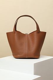 Hermes Picotin 26 Rose Brown Palladium Hardware - 5