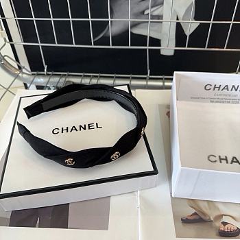 Chanel Black CC logo headband