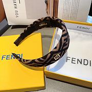 Fendi Azucar FF Monogram Brown Headband - 1