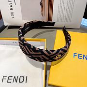 Fendi Azucar FF Monogram Brown Headband - 4