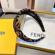 Fendi Azucar FF Monogram Brown Headband - 2