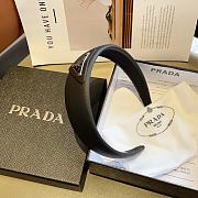 PRADA leather brand-plaque headband - 3