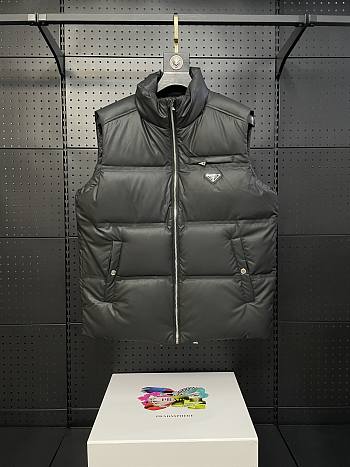 Prada Black Down Gilet Jacket