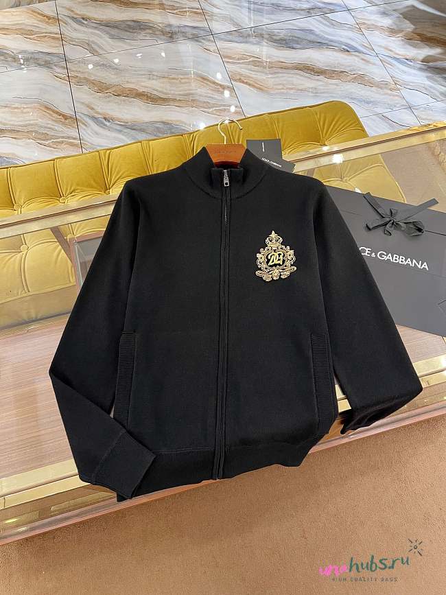 Dolce & Gabbana Monogram Crest-Embroidered Track Jacket - 1