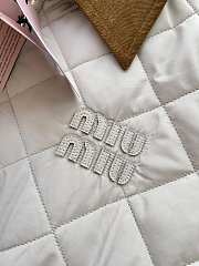 Miu Miu Natural Logo-Patch Quilted Jacket - 6