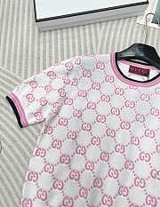 Gucci Cotton crewneck top with GG intarsia - 4