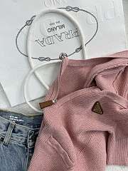 Prada Ribbed cotton pink sweater - 5