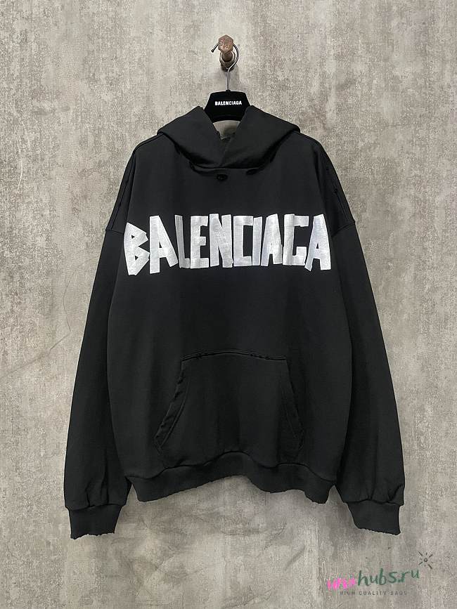   Balenciaga Sweatshirt in black cotton - 1