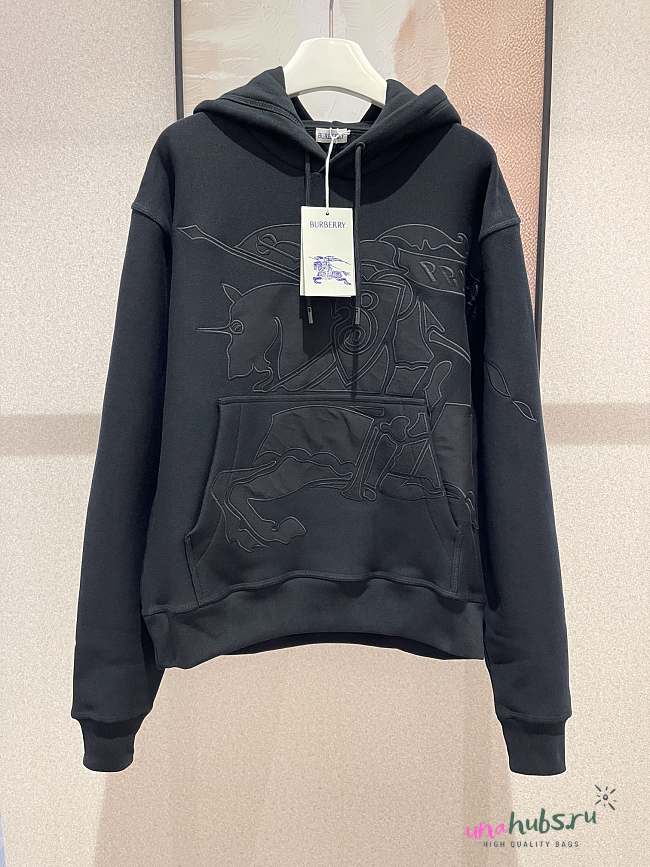 Burberry Sweatshirt Hoodie - Black - 1