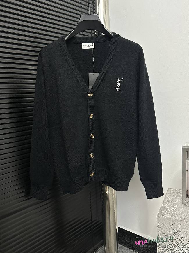 YSL Black Cardigan - 1