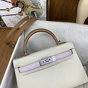 	 Hermes Mini Kelly Epsom Leather Off White Color 19cm - 2