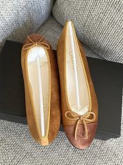 Chanel Ballet Flats Velvet Brown - 5