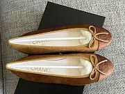 Chanel Ballet Flats Velvet Brown - 4