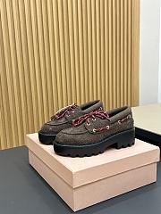 	 Miu Miu Suede brown loafers - 1