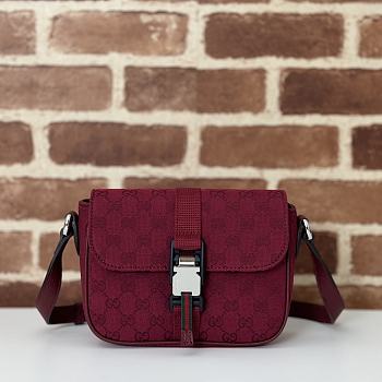 Gucci Mini GG crossbody bag Web detail 20x14x6.5cm