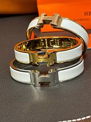 Hermes Clic H white bracelet  - 1