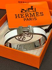 Hermes Clic H white bracelet  - 4