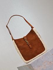 YSL Suede Hobo le 5 a 7 brown bag  - 5