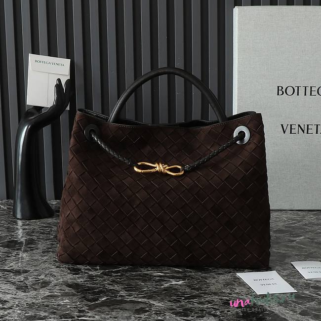 Bottega Veneta Andiamo Medium Brown Suede Bag 32*24*12cm - 1