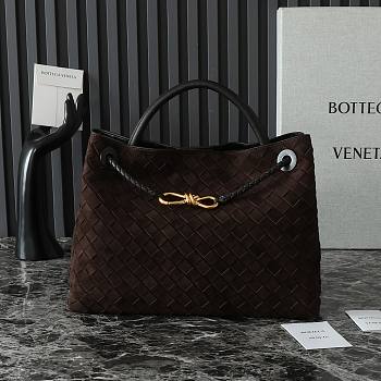 Bottega Veneta Andiamo Medium Brown Suede Bag 32*24*12cm