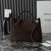 Bottega Veneta Andiamo Medium Brown Suede Bag 32*24*12cm - 4