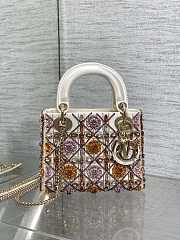 Dior Mini Lady Calfskin with Multicolor 17cm - 1