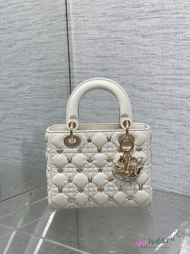 Dior Small Lady Lambskin With Butterfly Bag 20cm - 1