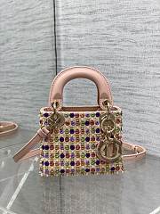 Dior Mini Lady Multicolor Bag 12*10*5cm - 1