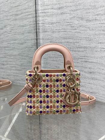 Dior Mini Lady Multicolor Bag 12*10*5cm