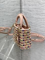 Dior Mini Lady Multicolor Bag 12*10*5cm - 5