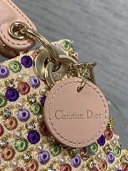 Dior Mini Lady Multicolor Bag 12*10*5cm - 3