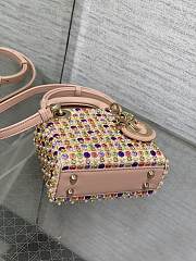 Dior Mini Lady Multicolor Bag 12*10*5cm - 2