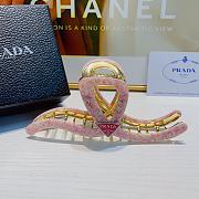 Prada Pink and Metal Claw Clip - 1