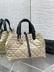 Dior Medium Toujours Bag Beige and Black - 28.5*19*21cm - 1