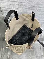 Dior Medium Toujours Bag Beige and Black - 28.5*19*21cm - 3