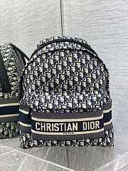 Dior Rider Backpack Blue Dior Oblique Jacquard - 1