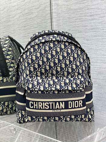 Dior Rider Backpack Blue Dior Oblique Jacquard